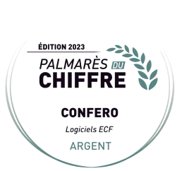 Palmarès du Chiffre 2023 — Logiciels ECF — Confero — Argent